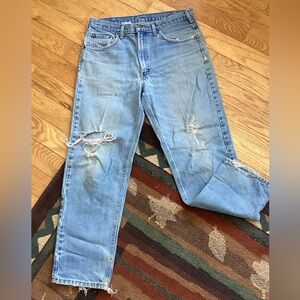 👖 Carhartt THRASHED PRELOVED Faded UniSex Jeans 34 X 30 HOLES